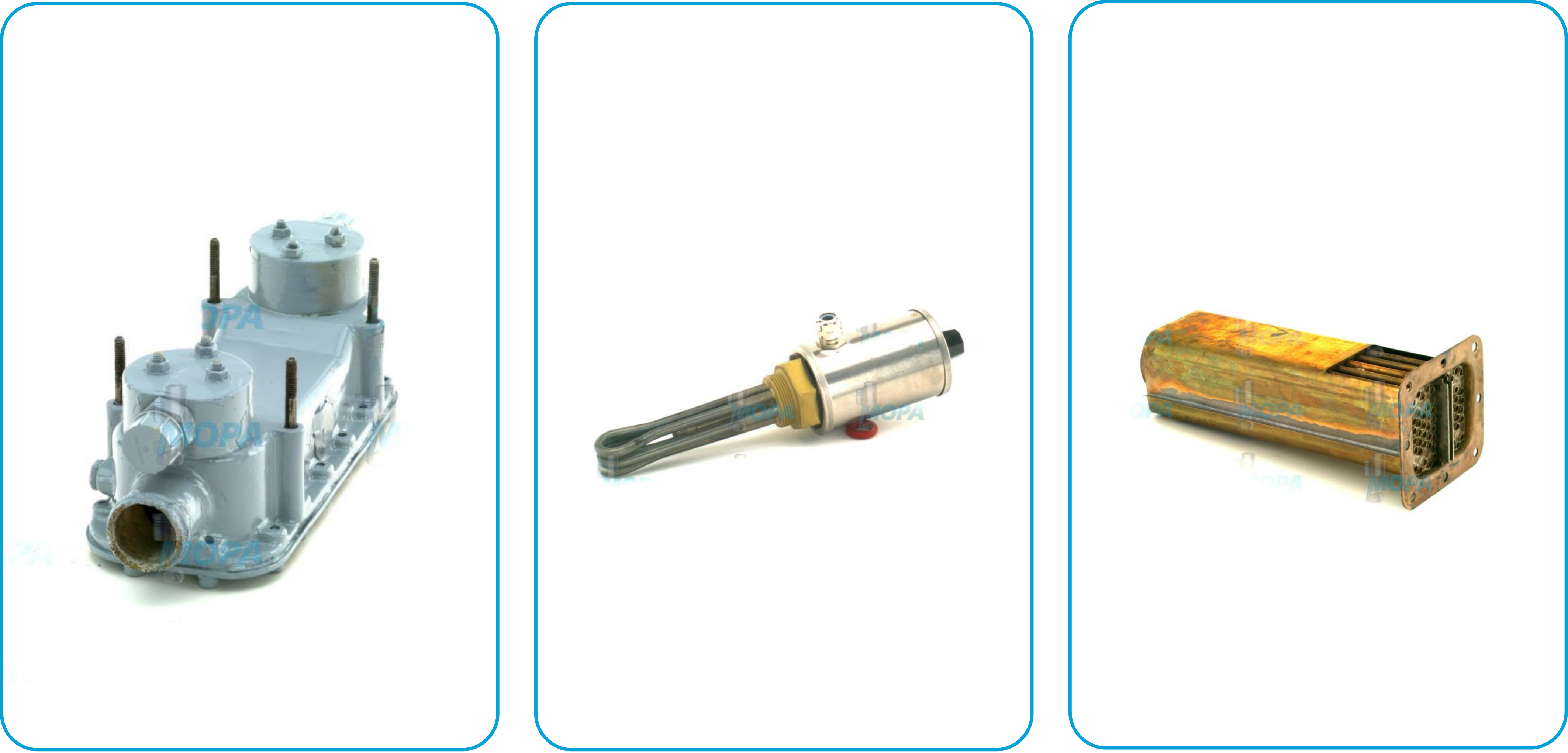 Heat exchanger parts for marine and diesel engines Heat exchanger components – marine cooler, heating element and tube bundle – for diesel engine cooling systems